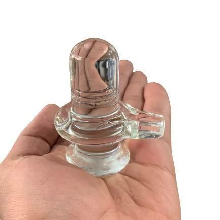 Sphatik Shivling – 4 Inch Crystal White Shivling for Home Pooja, Temple & Spiritual Décor (Big Size, 20 gm) Diwali special - My Store