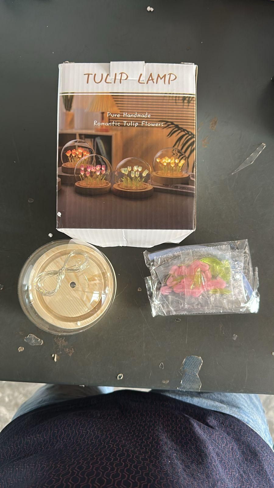 Round Tulip LED Light – Multicolor Decorative Table Lamp for Bedroom, Living Room & Night Decoration - My Store