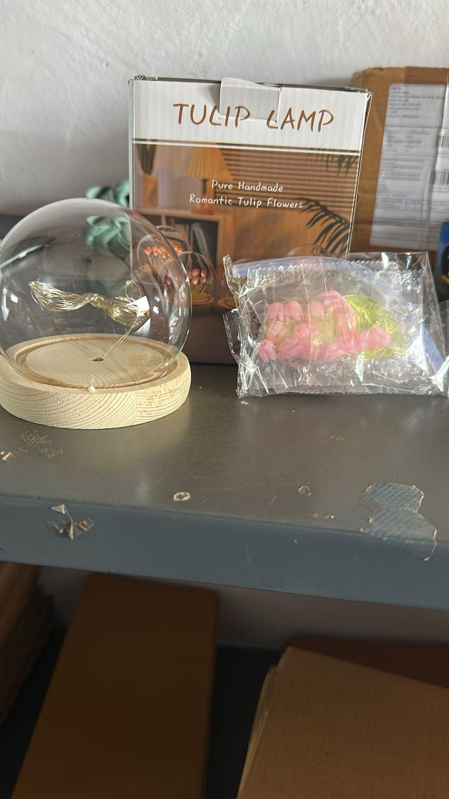 Round Tulip LED Light – Multicolor Decorative Table Lamp for Bedroom, Living Room & Night Decoration - My Store