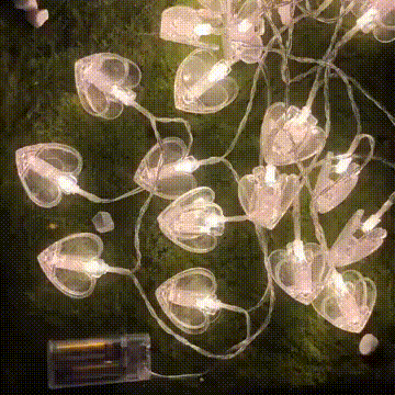 Heart Shaped LED String Lights – Warm White Decorative Fairy Lights for Home & Parties Diwali special - My Store