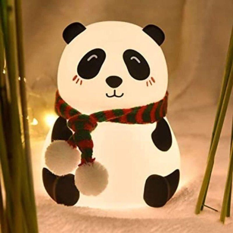 Cute Panda Night Light Lamp for Kids – Soft Silicone Touch Sensor LED with 7 Color Options - My Store
