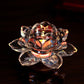 Glass Lotus Flower Tea Light Candle Holder – Transparent Decorative Set for Home Décor, Festivals & Gifting Diwali special - My Store