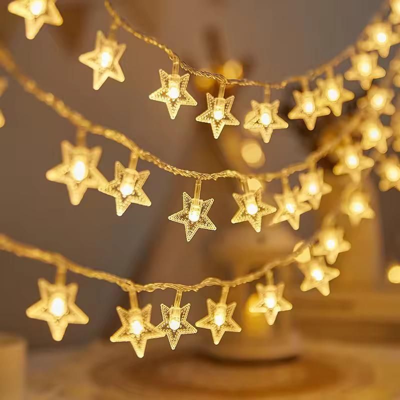 Warm White Star String Lights – 16 LED Waterproof Fairy Lights for Home Décor, Festivals, Weddings & Parties (3M) Diwali special - My Store