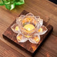 Glass Lotus Flower Tea Light Candle Holder – Transparent Decorative Set for Home Décor, Festivals & Gifting Diwali special - My Store